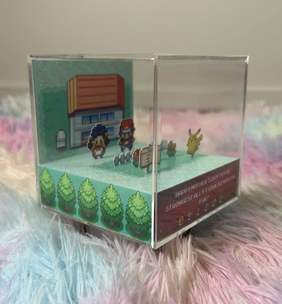 3d diorama cube pokemon