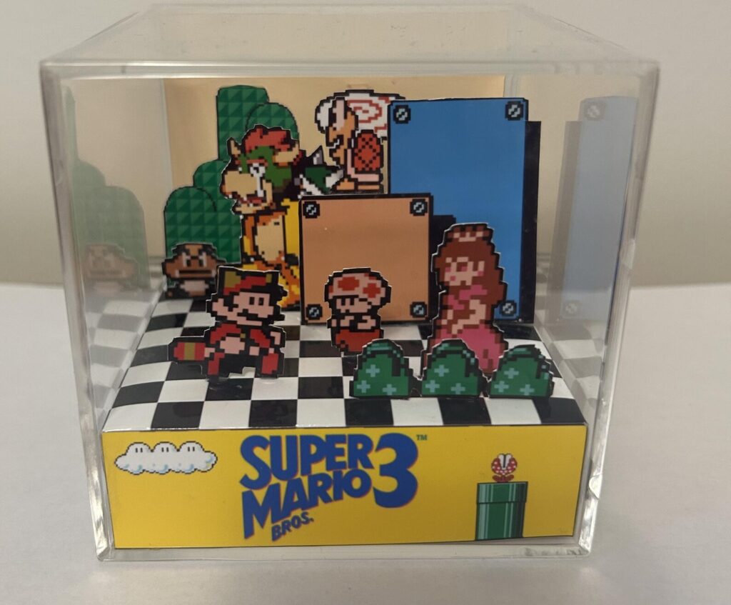 Super Mario Brothers 3 video game diorama